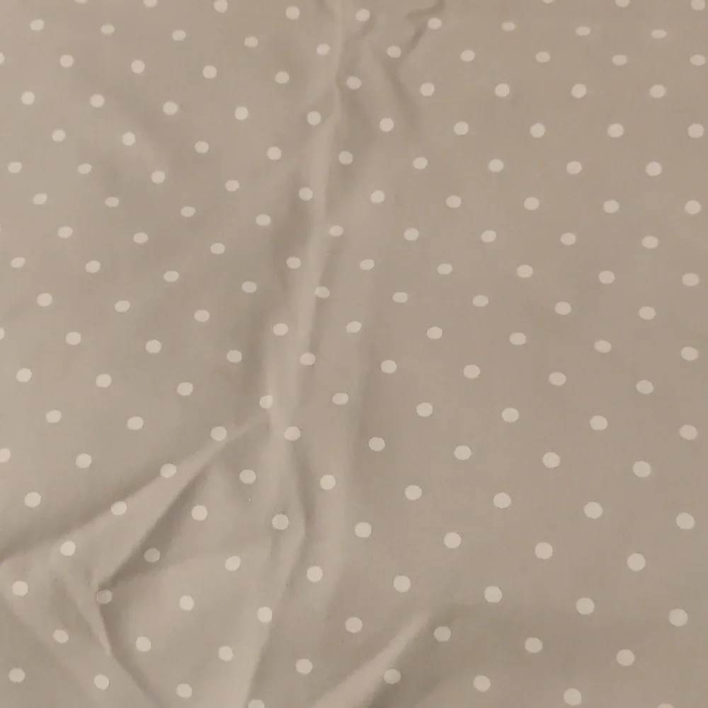 Pottery Barn Kids Curtain Blackout 100% cotton Gray White polka dot Vintage Tren
